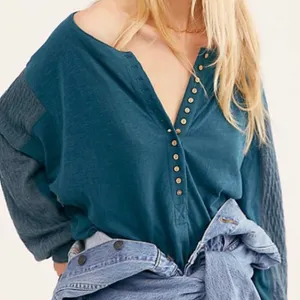 {Free People} New We The Free Back At It Henley thumbnail 1