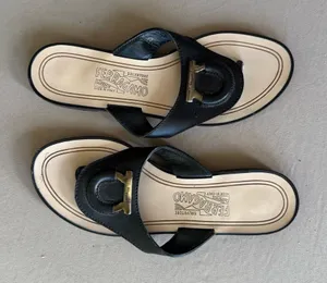 Salvatore Ferragamo Leather Gancini Thong Sandals thumbnail 1
