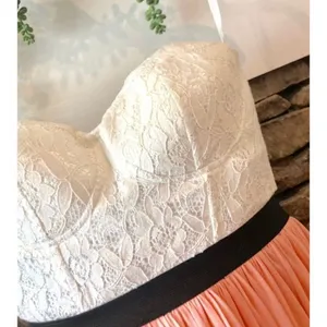 Womens Rue21 Whimsical Lace Bodice Strapless & Chiffon Evening Dress - Sz S thumbnail 2