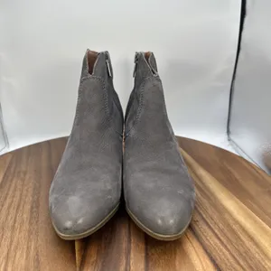 Frye Judith Seam‎ Bootie Ankle Boots Gray Leather Western Festival Women's 7.5M thumbnail 4