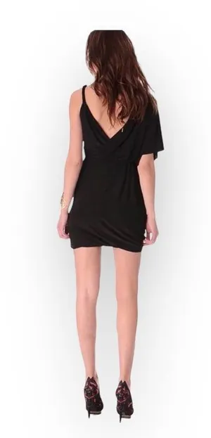 new T-Bags [MISA] ♛ Asymmetric Bubble Mini Dress ♛ Little Black Dress ♛ LBD Y2K thumbnail 11