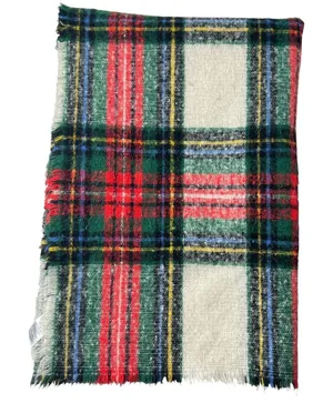 Old Navy Blanket Scarf Tartan Plaid Fringe Oversized Multicolor Unisex‎ OS thumbnail 1