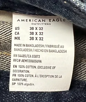 American Eagle Original Straight Jeans Men's 30x32 Blue Denim thumbnail 4
