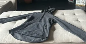 Lululemon Scuba Tumbled Fleece Funnel-Neck Half Zip Heather Grey Size 6 thumbnail 1
