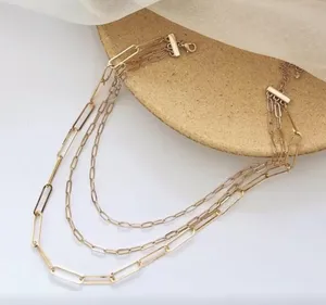 Gold Necklace Shein Layered thumbnail 1