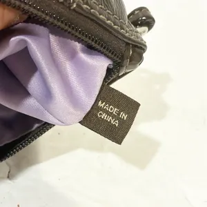 COACH Dark Brown Patent Leather Wristlet ‎ Lavender Purple Lining thumbnail 3