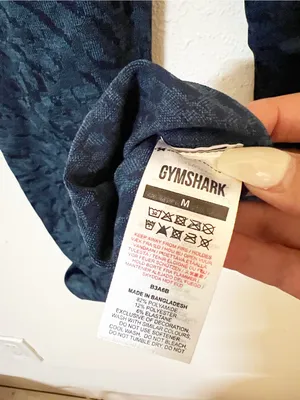 Gymshark Multi Blue Patterned Seamless High Rise Workout Leggings thumbnail 9