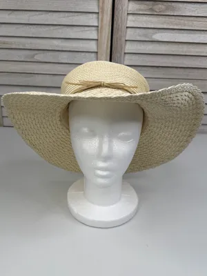 NINE WEST Women's Floppy Scalloped Woven Sunhat Beach Vacation Coastal-OS thumbnail 2