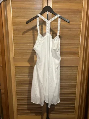 Kersh White Crochet-Trim Mini Dress NWT Size XL thumbnail 3