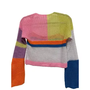 Rainbow Sandals Crochet Bell Sleeve Top thumbnail 2