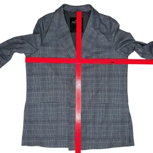 Hollister XL Navy Houndstooth‎ Plaid Open Front Sweater Blazer Jacket Academia thumbnail 6