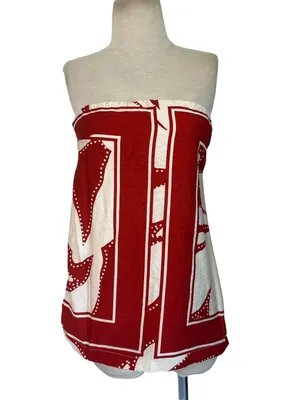 SEVEN WONDERS Arlette Strapless Top in Arlette Red Smal New Womens Tank Tunic thumbnail 6