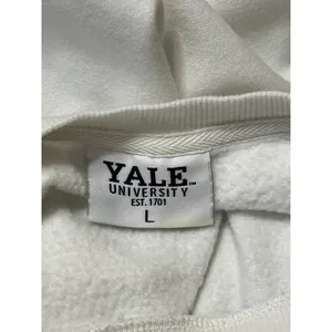 Yale University Women's White Crest Fleece Long Sleeve Crew Neck Sweatshirt L thumbnail 4