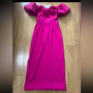 Abercrombie & Fitch Taffeta Off-The-Shoulder Midi Dress M thumbnail 6