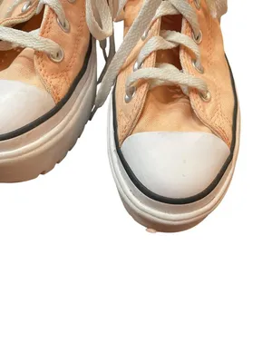 Converse wms blush pink/peach hight top platform sneakers sz 10-423 thumbnail 12