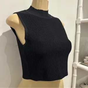 Altar’d State Ribbed Mock Neck Top Sz XS Black Sleeveless Shirt thumbnail 3