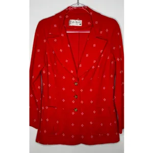 1980s Fire Islander Red Nautical Knit Pant Suit Set Small thumbnail 13