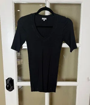 Splendid V Neck Tee T Shirt Black Size XS thumbnail 1