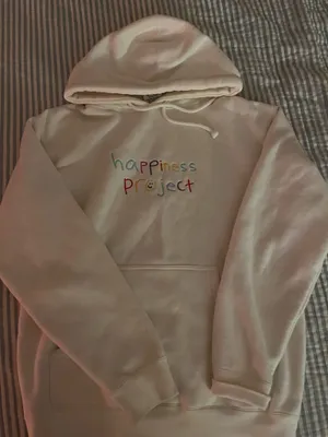 Happiness Project Hoodie White thumbnail 3