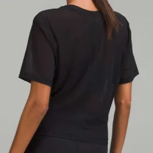 Lululemon Lightweight‎ Mesh Reversible Yoga T-Shirt Sheer Short Sleeve Black 2 thumbnail 3