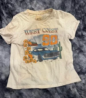 West Coast 90 Graphic womens Tee in Cream thumbnail 1