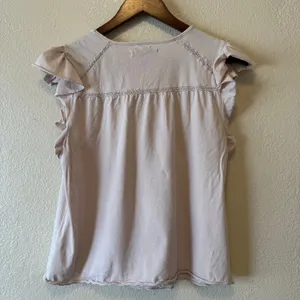 Abercrombie & Fitch Ruffle Babydoll Top Blush Pink Size S thumbnail 2