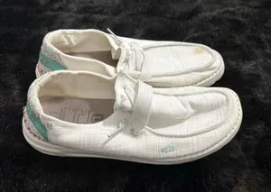 HEY DUDE Wendy Flora Lily White Shoes, Women's 10, White slip on thumbnail 1
