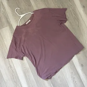 Free People TShirt oversized nina short sleeve womens Purple xsmall casual boho thumbnail 1