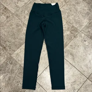 OFFLINE by Aerie Real Me Waffle High Waisted Crossover Legging Green NEW Medium thumbnail 2