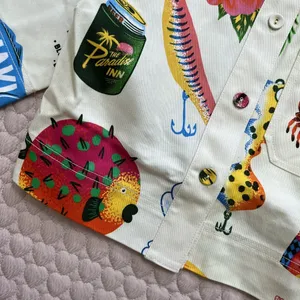 NWT ALEMAIS x Alan Berry Rhys Samaki Cropped Organic Cotton Shirt Women's Size 0 thumbnail 10