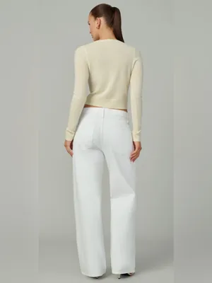 Joe's Jeans NWT The Ryan Low Slung Baggy White Wide-Leg Jeans Size 25 thumbnail 2