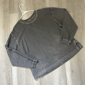 Free People Tshirt crewneck long sleeve oversized womens Gray (small) athleisure thumbnail 1