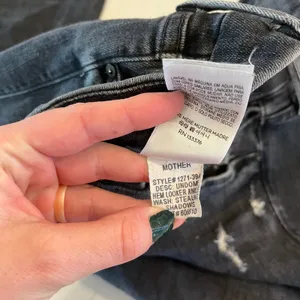 Mother Denim Undone‎ Hem Looker Ankle Jeans in Stealing Shadows size 28 thumbnail 10