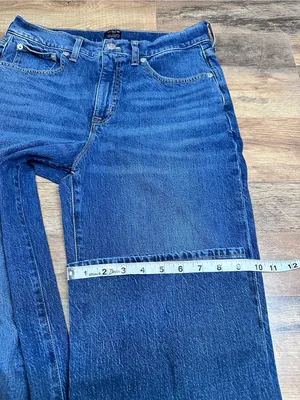 J. Crew Wide-Leg High-Rise Jeans in Deep Blue Wash thumbnail 4