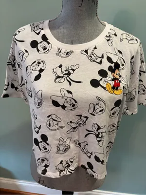 Mickey Mouse Graphic Cropped Tee thumbnail 1