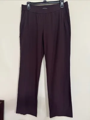 Eileen Fisher Easy Fit Cassis Washable Stretch Crepe Straight Ankle Pants size S thumbnail 2