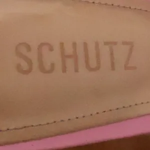 Schutz Pink Leather Mules Womens Size 9.5 Architectural Triangle Block Heel thumbnail 10