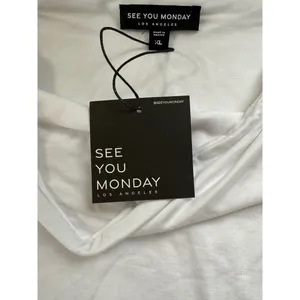 See You Monday White Tube Top Strapless Basic Crop‎ ST8412 XL NWT thumbnail 6