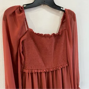NWT‎ Aritzia Tempest mini dress Carmine Red Size Small thumbnail 5