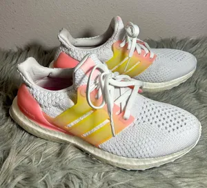Adidas Ultraboost 5.0 DNA White/Ftwr Beam Pink" Grade School Sneaker Sz 7 thumbnail 4