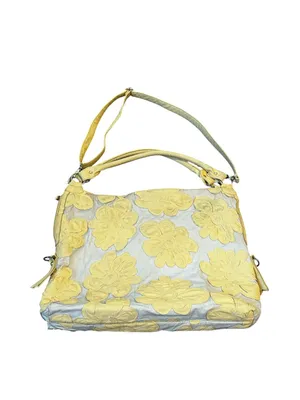 Big Buddha Hobo Bag Slouchy Butter Yellow Floral Appliqué Y2K Boho Chic Casual thumbnail 3