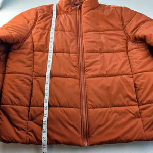 Zella Womens Rust Orange Quilted‎ Puffer Jacket Full Zip Size XL thumbnail 6
