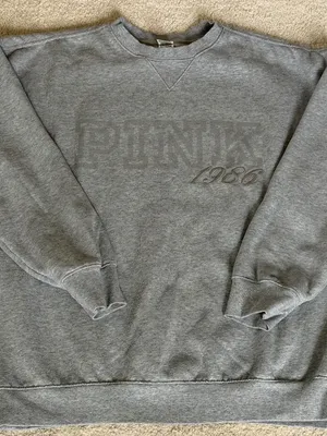 Victoria’s Secret PINK 1986 Sweatshirt Grey Medium Womens NWOT thumbnail 1