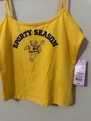 Wild Fable Sporty Season Yellow Tank Top thumbnail 2