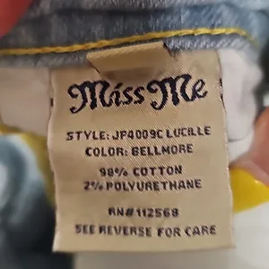 Limited Edition Miss Me Lucille Bellmore distressed flare blue jeans sz 27 thumbnail 8