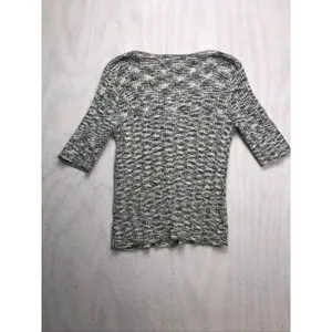 MOD REF Black White Marled Knit Short Sleeve V-Neck Cardigan‎ Sweater Small thumbnail 10