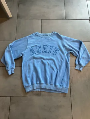 Aerie The Sweat Everyday Blue Logo Crewneck Sweatshirt thumbnail 2