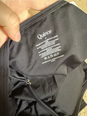 NWT Quince Italian Cami One-Piece Swimsuit black medium thumbnail 4