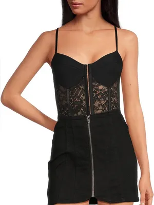 Free People Intimately Night Rhythm Corset Bodysuit thumbnail 2