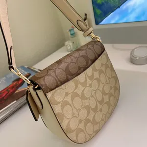 NWT Coach Morgan Saddle Bag In Blocked Signature Canvas ch507 thumbnail 3